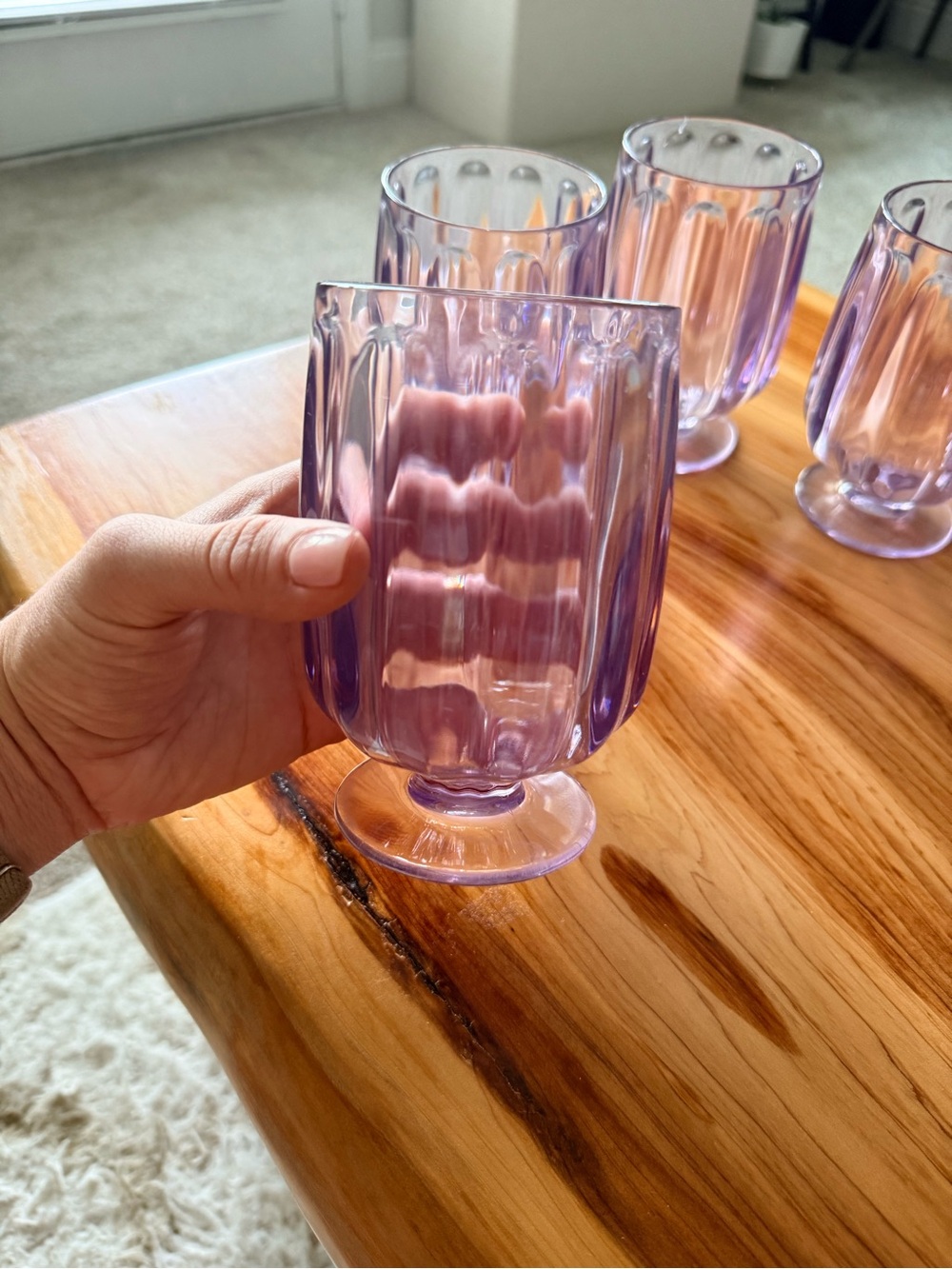Anthropologie Lucia Acrylic Goblets - 4 Pack